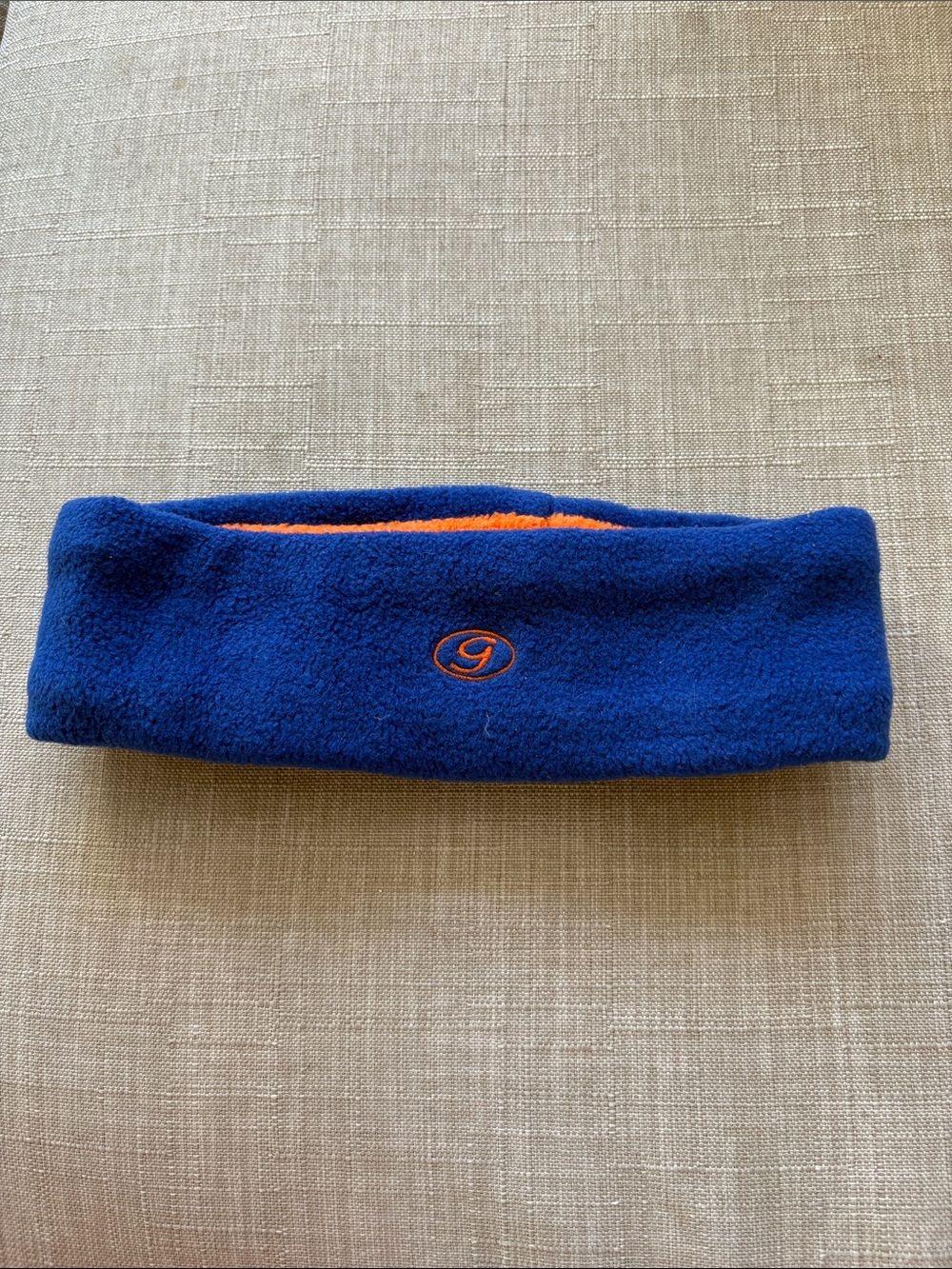 GAP Blue Fleece Ear Warmer Headband with Orange Lining